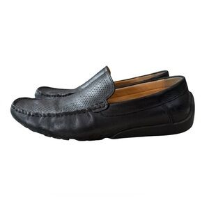 Kenneth Cole Men’s Black Leather Perforated Loafers Size 9M